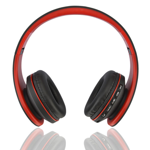 casque-sans-fils-Bluetooth-Ephrata-fonction-appel-Distance-10m-Radio-Batterie-intégrée-rouge-face